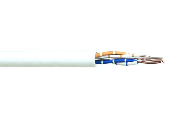 Câble de liaison 2 paires AWG22 non blindées blanc LSOH - Cliquez sur l'image pour la fermer