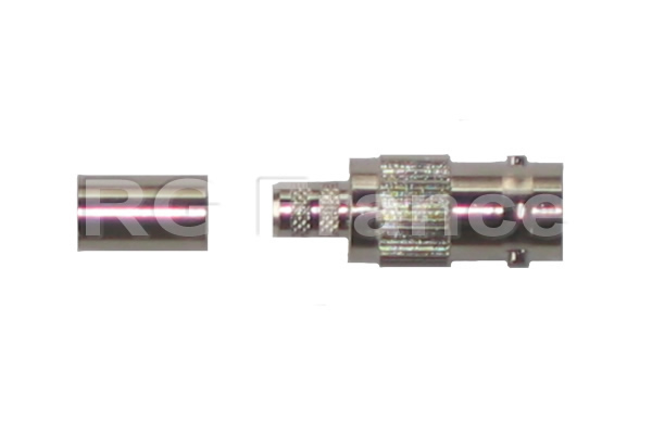 Fiche BNC59F-S femelle droite à sertir pour coaxial - Cliquez sur l'image pour la fermer