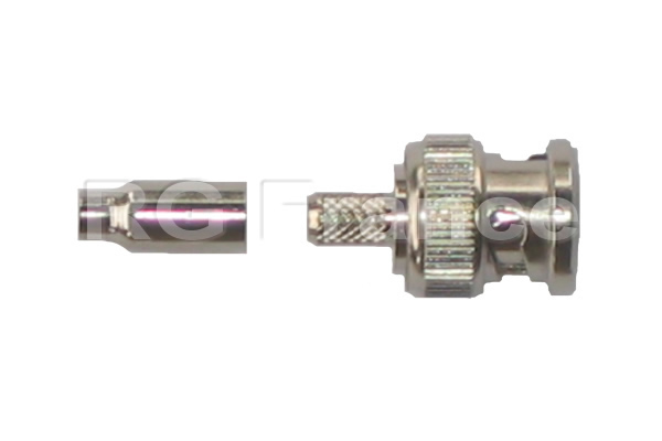 Fiche BNC-KX3 mâle droite à sertir pour micro-coaxiaux - Cliquez sur l'image pour la fermer