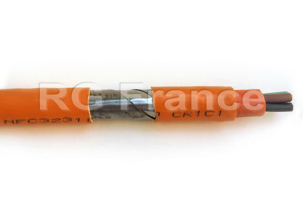 Câble anti-feu PYRO 2x1.5mm² CR1/C1 Armé Acier 300/500V rigide à la coupe - Cliquez sur l'image pour la fermer