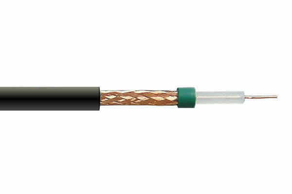 Câble coaxial KX6 surgainé de PVC noir outdoor anti-UV - Cliquez sur l'image pour la fermer