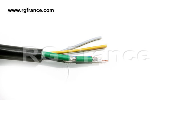 Câble hybride vidéo coaxial LP1000 + 1 paire data 0.34 - Cliquez sur l'image pour la fermer