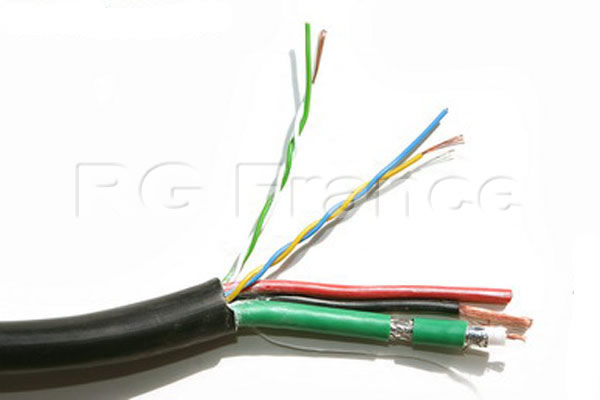 Câble hybride vidéo coaxial LP1000 + alimentation 3x2.5 + 2 paires data 0.34 - Cliquez sur l'image pour la fermer