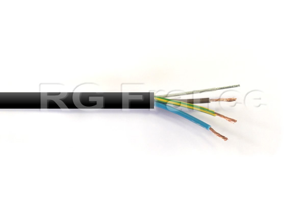 Câble électrique 2x0.75mm² PORTEUR vertical avec câble en ACIER pour l'alimentation de luminaires SUSPENDUS, noir en 50 mètres - Cliquez sur l'image pour la fermer
