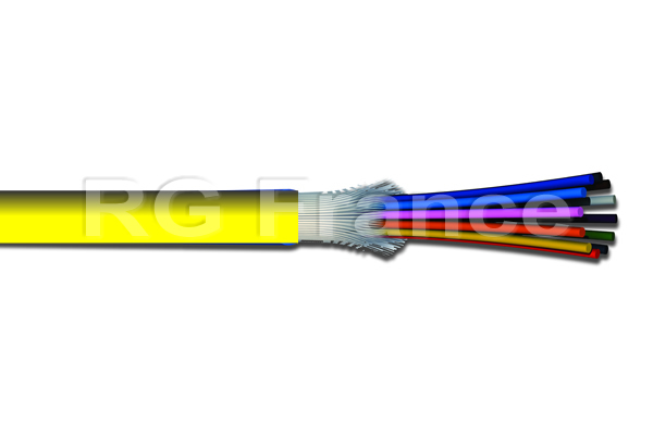 Câble intérieur 24 fibres optiques 9/125 monomode OS2 structure serrée LSZH - Cliquez sur l'image pour la fermer