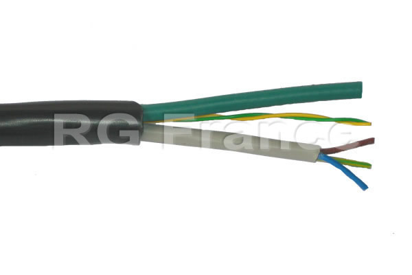 Câble hybride coaxial vidéo 75Ω + alimentation + 2 paires data - Cliquez sur l'image pour la fermer