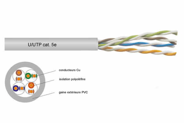 U/UTP Cat. 5e 200 MHz PVC en C/100m - Cliquez sur l'image pour la fermer