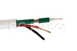 Câbles hybrides avec coaxial SD (75Ω), fils d'alimentation et de données